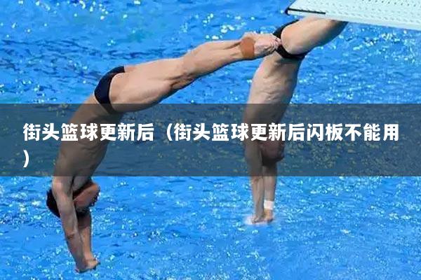 街头篮球更新后（街头篮球更新后闪板不能用）